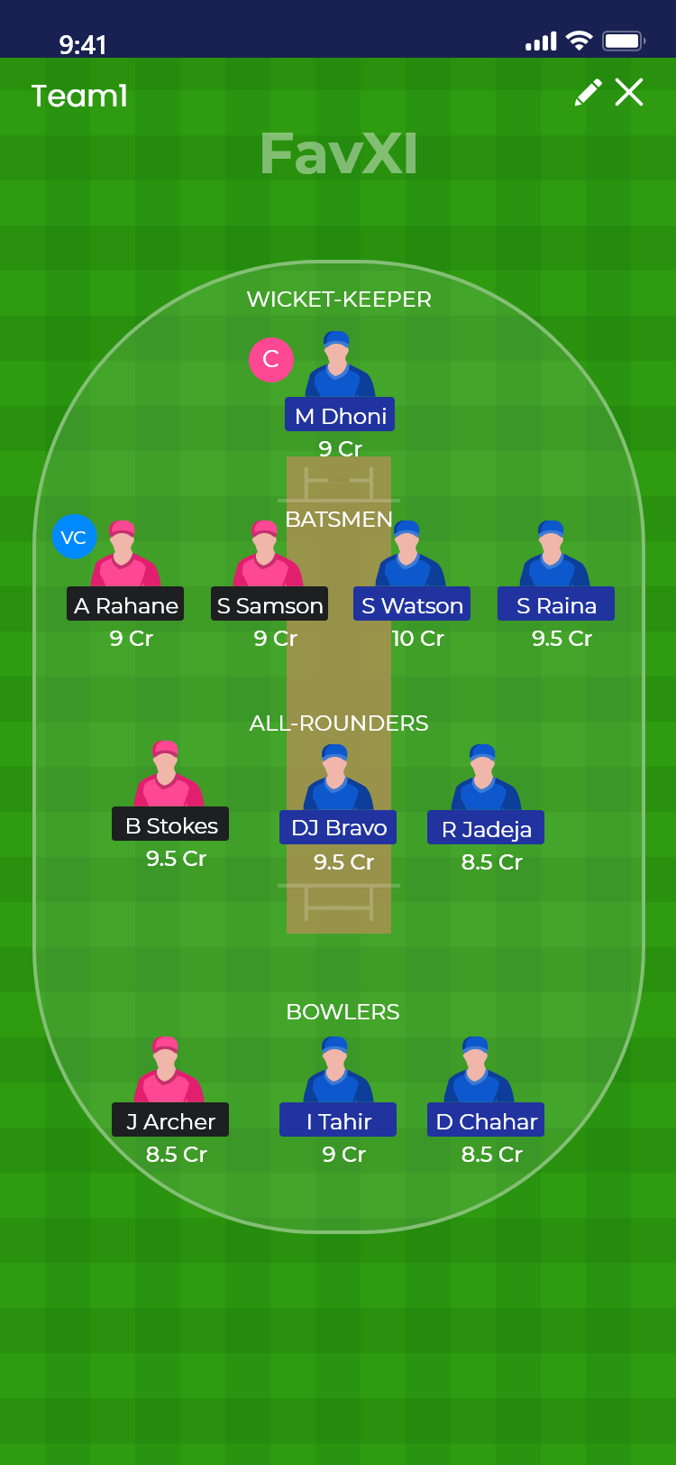  Real11 Clone Kabaddi Team Preview Screen – 08 Team Preview Kabaddi.png
